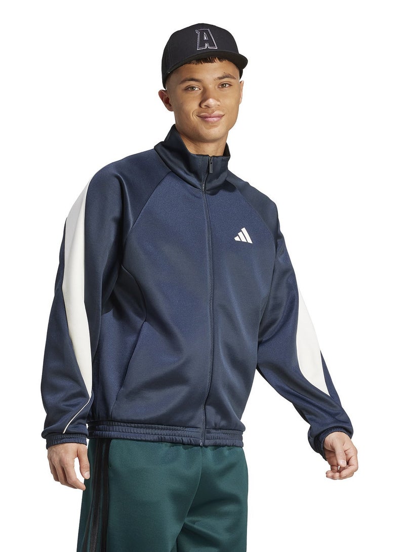 Adidas أديداس إم ستاديوم تي تي بلو تراك توب تراك توب للرجال - Image 5