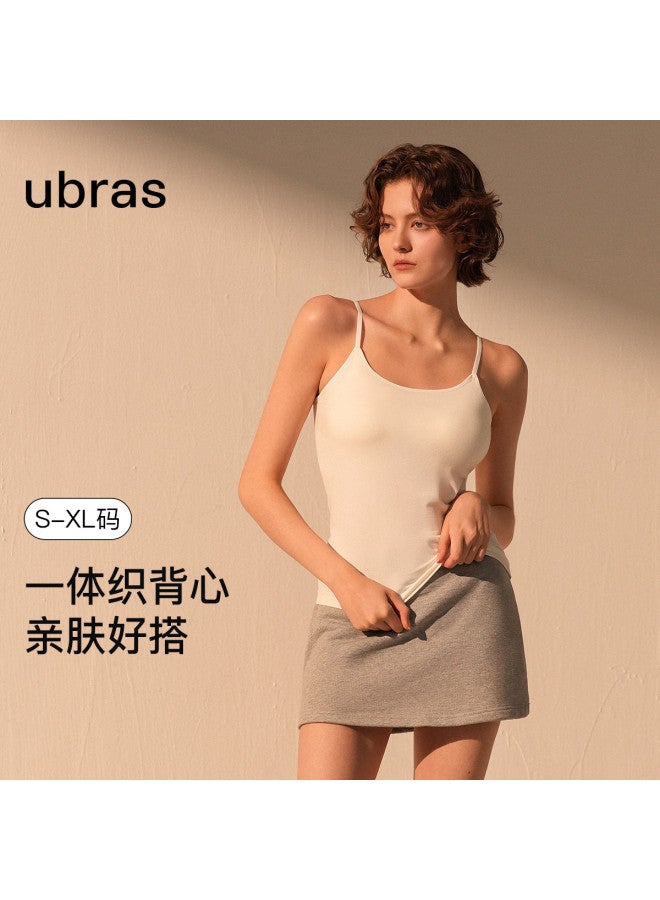 ubras All-In-One Knitted Sleeveless Undershirt, Solid Color Slim-Fit Camisole For Women - Image 4