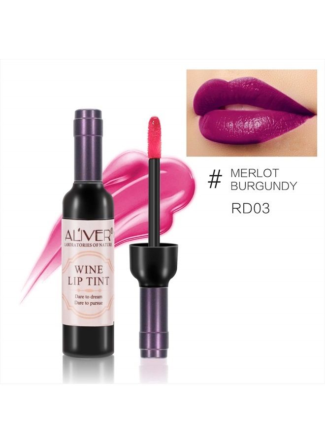 kizenka Wine Lip Tint 6 Colors, Lip Stain Set Long Lasting Liquid Lipstick, Waterproof and Moiturizing Matte Lip Gloss Set for Women Makeup - 6 Colors - Image 4