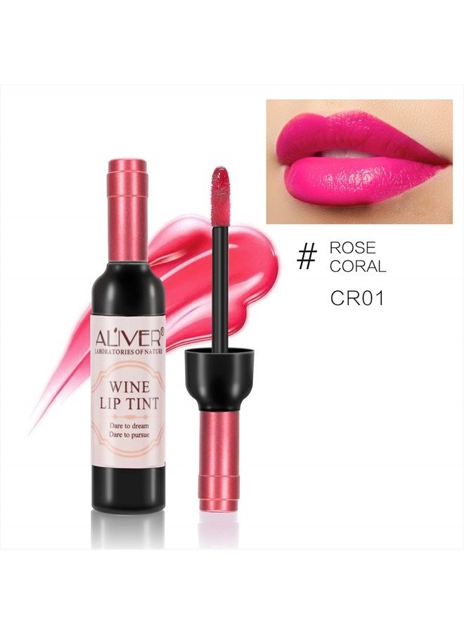 kizenka Wine Lip Tint 6 Colors, Lip Stain Set Long Lasting Liquid Lipstick, Waterproof and Moiturizing Matte Lip Gloss Set for Women Makeup - 6 Colors - Image 5