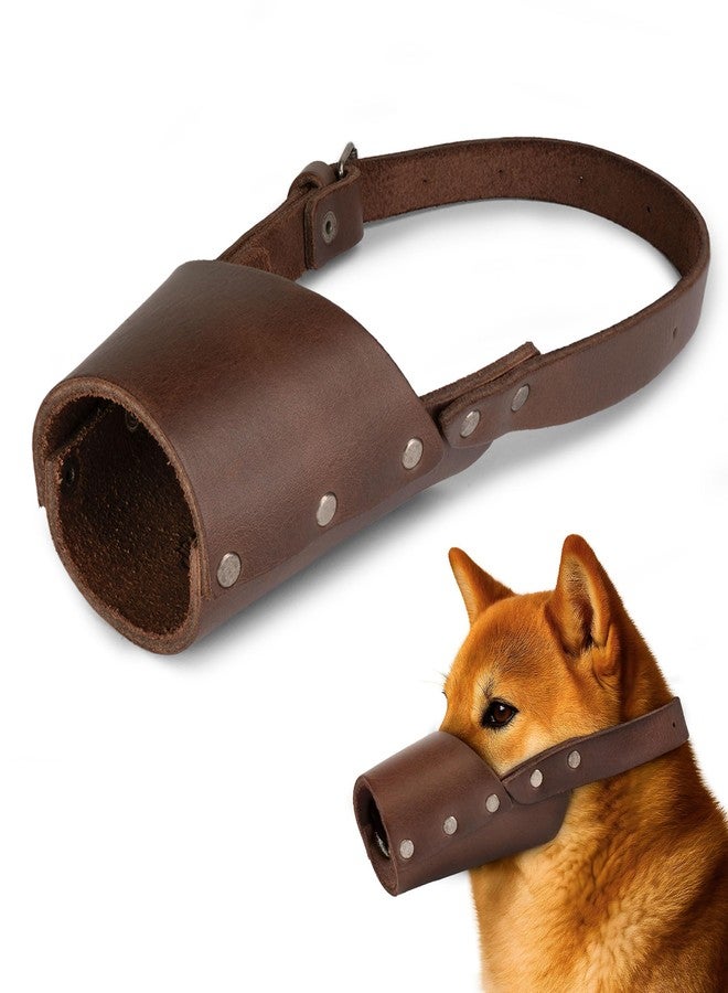 Hide & Drink, Leather Dog Muzzle Guard, Secure Pet Accessory, Pitbull German Shepherd & Any Breeds, Small Medium Large, Handmade (Medium) - Image 1