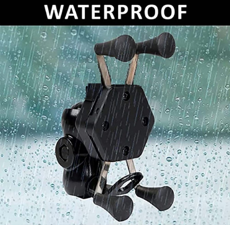 Wavva® Universal X-Grip Spider Mobile Holder Bike Cell Phone Spider Adustable Multi-Functional Mobile Holder X Grip Handlebar Mount Smartphone Holder Without Charger -Black - Image 4