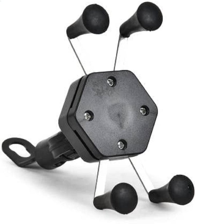 Wavva® Universal X-Grip Spider Mobile Holder Bike Cell Phone Spider Adustable Multi-Functional Mobile Holder X Grip Handlebar Mount Smartphone Holder Without Charger -Black - Image 1