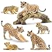 Toymany 7PCS Leopards Figurines with Leopards Cub and Tree Trunk Realistic Jungle Animals Figures Family Playset Educational Toy Cake Toppers - Image 3