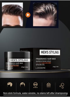 Lanthome Men's Styling Fragrance Hair Wax, Men's Hair Forming Cream, Like Hair Gel with Medium Hold & Medium Shine  - Image 1