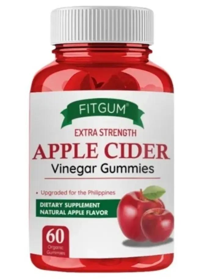 فية جم حلوى خل التفاح ٥٠٠ ملغ من فيت جام | ٦٠ حلوى نباتية عضوية | حارق للدهون، مزيل للسموم، مُحسّن للهضم، مُعزز للمناعة | بنكهة التفاح الطبيعية - Image 1