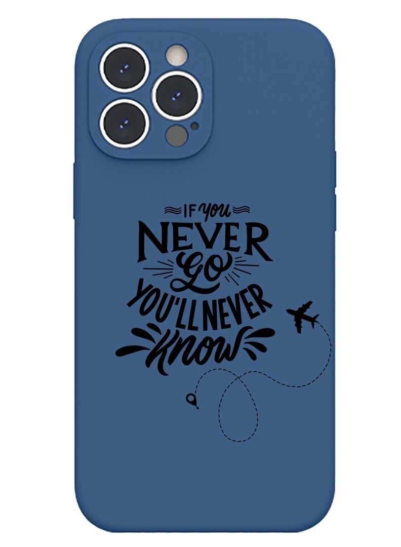 Theodor Protective Slim Fit Case Liquid Silicone Cover with Full Body Protection Anti-Scratch Shockproof Case For iPhone 14 Pro Max Blue  - Instinct copy - Image 1