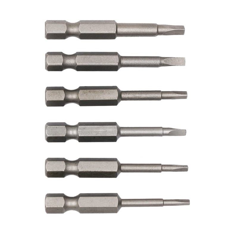 Fongmore 6 Pcs 50mm 14 Hex Shank Magnetic Triangle Head Impact Grade Advance Heat Treated S2 Steel TA18 TA20 TA23 TA25 TA27 TA30 Screwdriver Bits