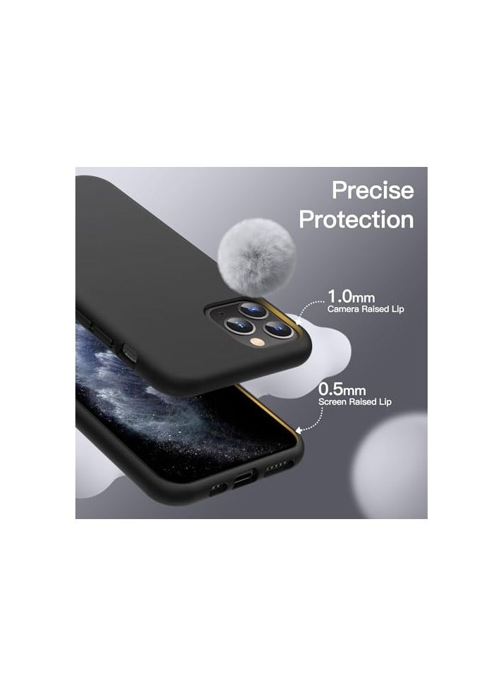 JETech Silicone Case for iPhone 11 Pro 5.8-Inch, Silky-Soft Touch Full-Body Protective Phone Case, Shockproof Cover with Microfiber Lining (Black) - Image 5