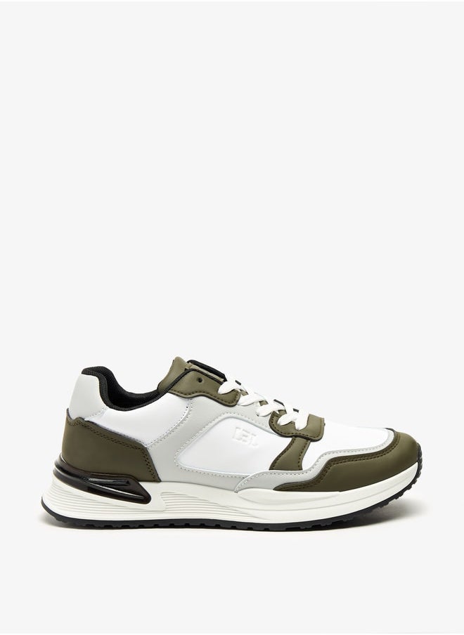 LBL by Shoexpress Men Panelled Low Ankle Sneakers with Lace-Up Closure  - Image 3
