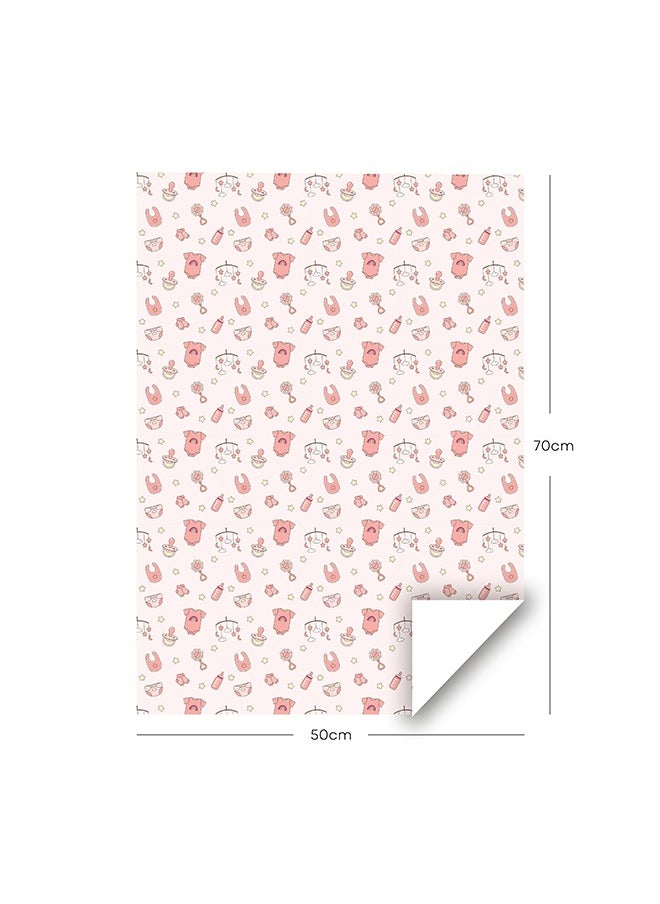 Share the Love New Born, Girl - Wrapping Paper (Pack of 4)  - Image 2