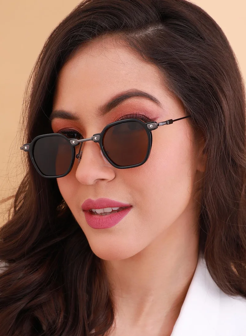 Haute Sauce Polarized Full Rim Square Sunglasses For Women