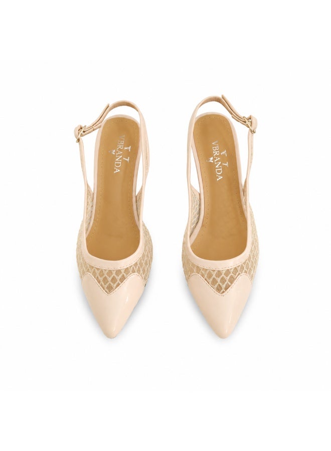 Vbranda Elegant Sandal slingback heels featuring sheer mesh panels C-134 - Image 2