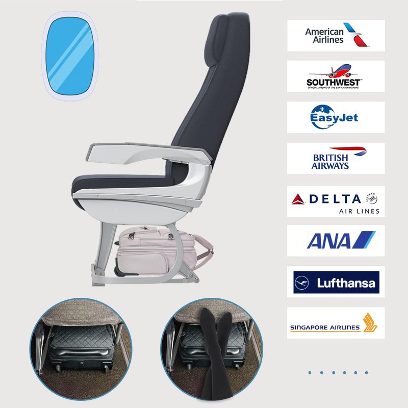 KROSER Carry On Underseat Multi-functional, 16-inch Underseater Lightweight Overnight Suitcase for Women, Dusty Pink - Image 2