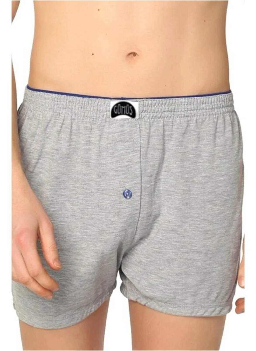 Gümüş Silver Men's Towel Waist Cotton Boxer 4020 - 6 Pieces