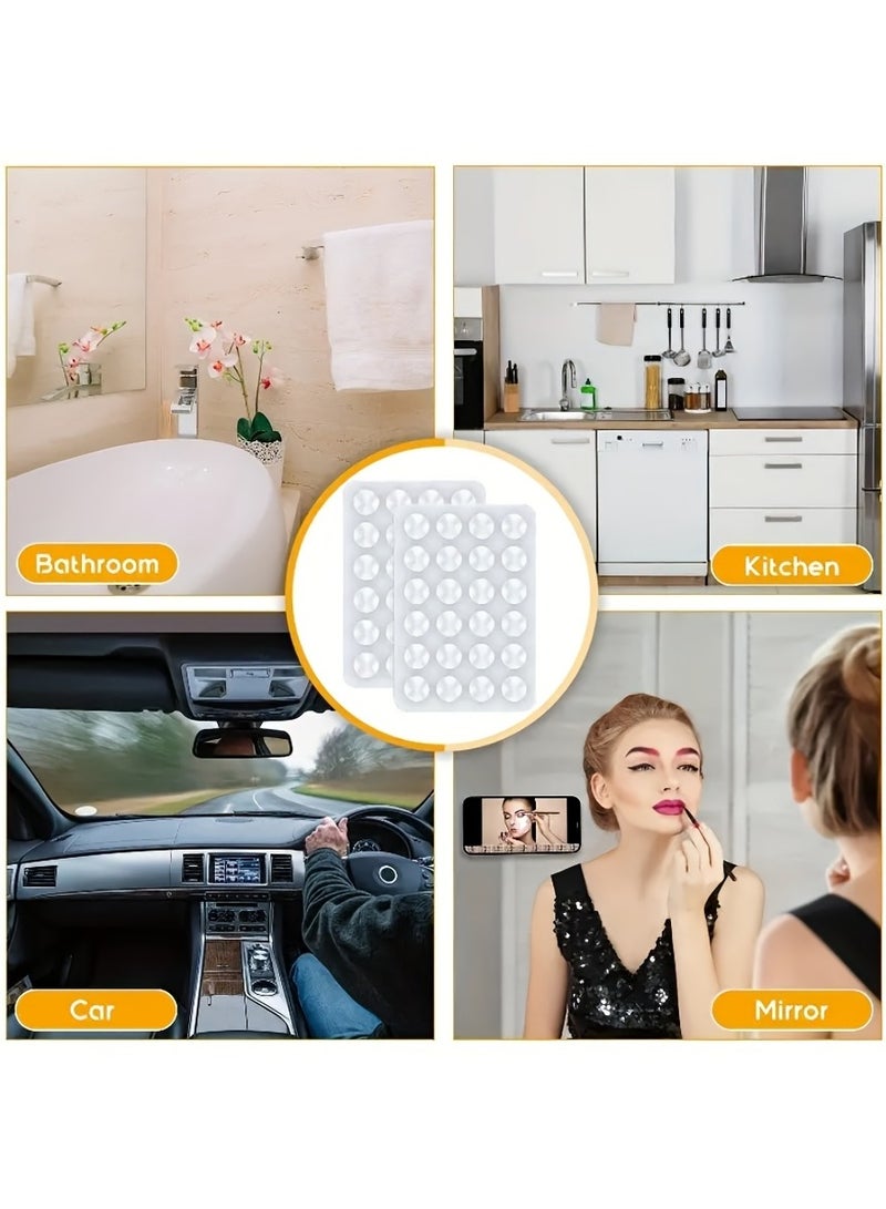 NIBEMINENT 12PCS Silicone Suction Cup Phone Holder, Strong Suction Phone Mount, Perfect for Mirrors, Tiles, Glass, and Smooth Surfaces – Hands-Free for Video Calls, Makeup, Selfies, and Learning  - Image 4