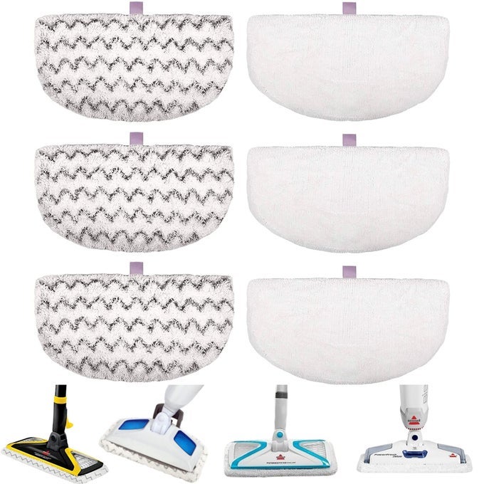 FLAMMI STEAM MOP REPLACEMENT PADS FOR BISSELL POWERFRESH 1940 1806 1440 1544 2685A 2075A 19402 19404 19408 1940A 1940Q 1940T 1940W STEAM MOP PART 5938