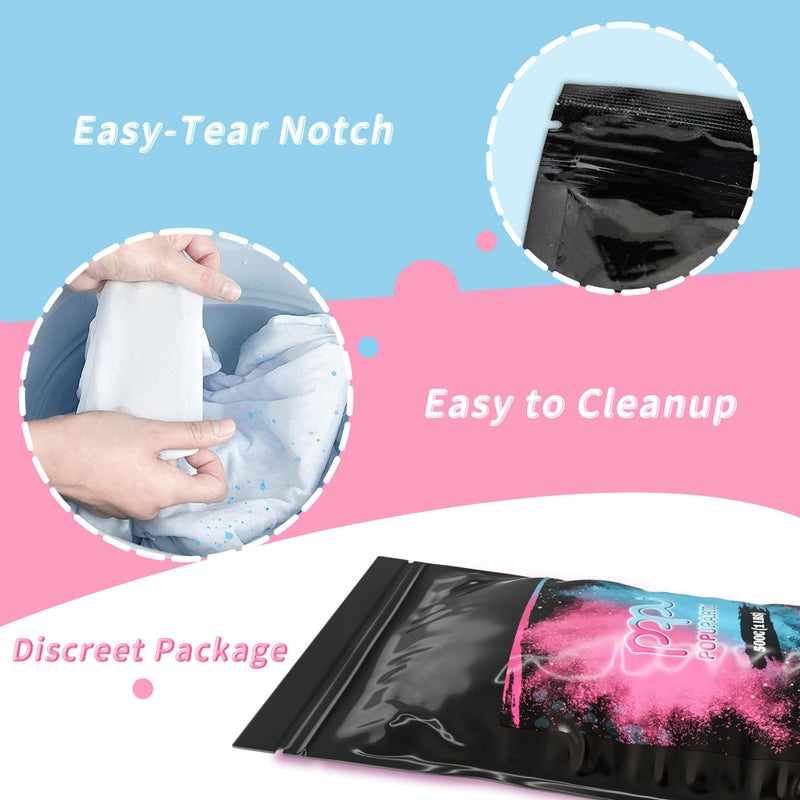 POPUPARTY Black-out Gender Reveal Powder- 1 lb Pink & 1 lb Blue Powder â€“ Perfect for Baby Gender Reveal, Car Burnout, Color Toss, Photoshoots, Helicopters - Image 4