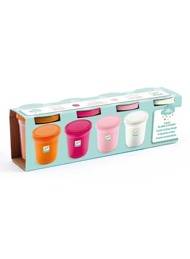 DJECO 4 Tubs Of Play Dough