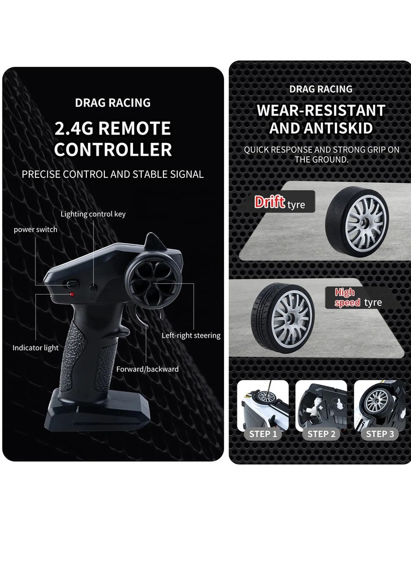 BlueFire 1:20 Scale High-Speed RC Drift Car – 2.4GHz Remote Control Racing Car with LED Lights, 4WD, Rechargeable Battery, ABS Shell, Rubber & Drift Tires – Fun Toy for Kids & Adults (15 km/h, 25m Range) - Image 2