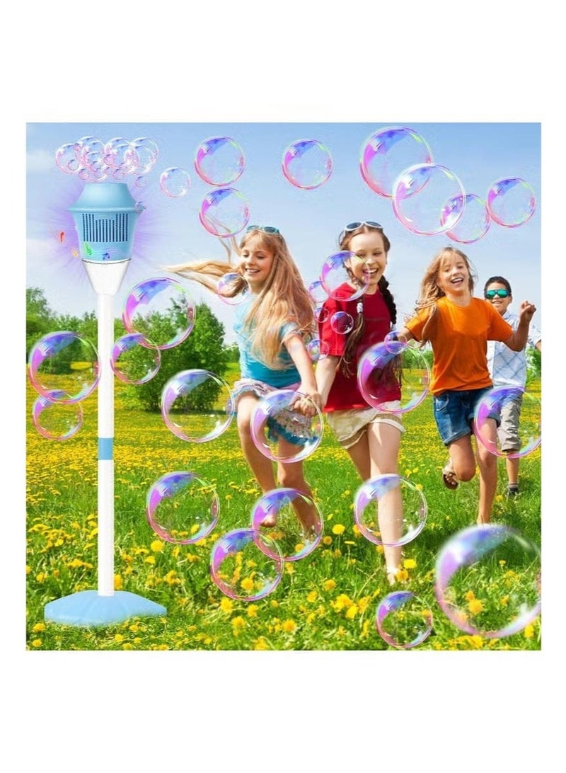 Automatic Bubble Machine, Outdoor Vertical Bubble Maker with Lights and Music,No Leak Bubble Blower for Kids and Adults Birthday Party. - Image 1