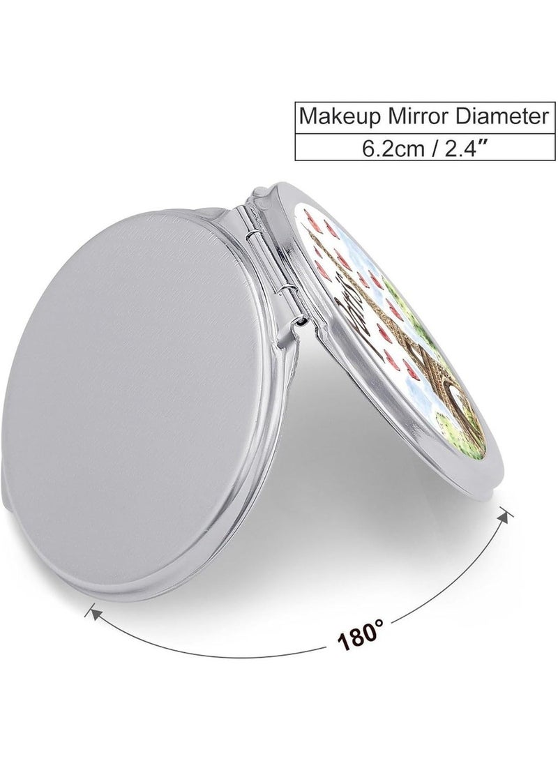 Small, Magnifying Makeup Mirror for Girls, 1X/3X Magnifying Pocket Mirror, Double-Sided, Portable, Mini, Foldable, Gifts for Teenage Girls - Image 3