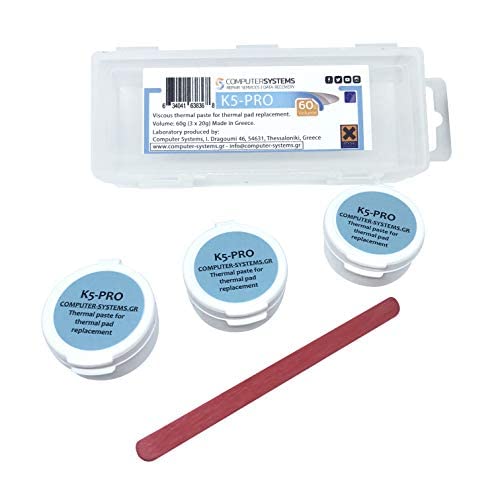 CS Labs K5 PRO Viscous Thermal Paste for Thermal pad Replacement 60g 3X20g Pack (iPhone, Apple iMac, Sony PS4 & PS3, Xbox, Acer Aspire etc) - Image 1
