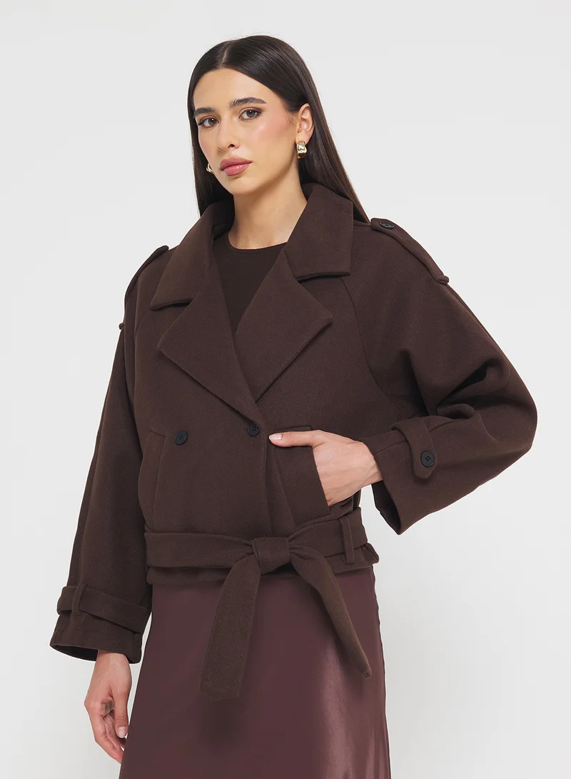 ايلا Cropped Trench Coat
