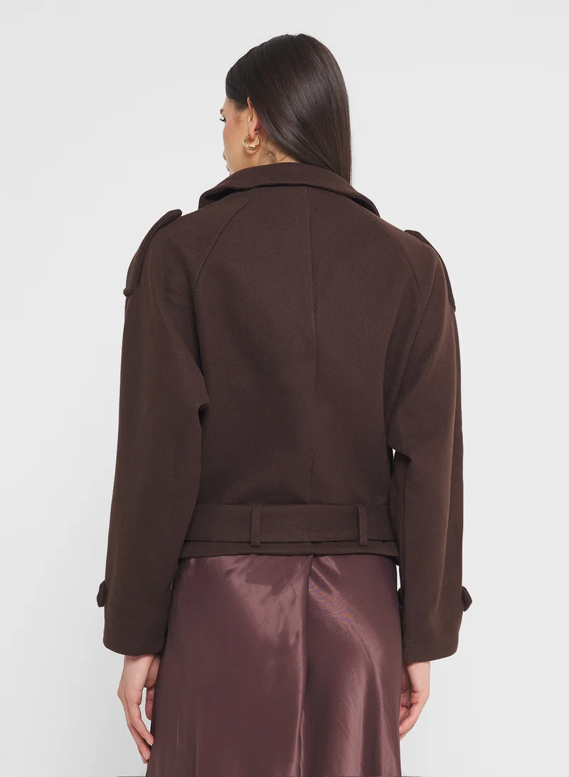 ايلا Cropped Trench Coat