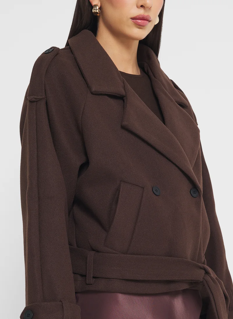 ELLA Cropped Trench Coat