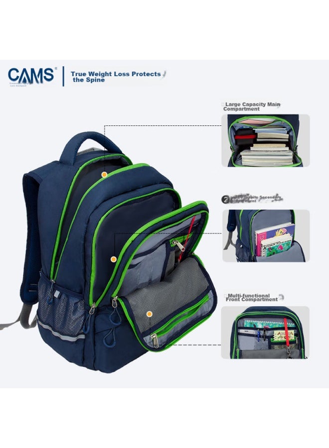 Cams Suspended Weight-reducing Backpack For Grades 4-6, Lightweight Spine-protecting Schoolbag For Middle School Students, Zhihai Blue S02901 - Image 5