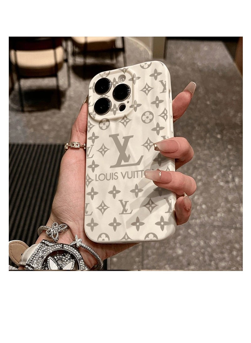 NIBEMINENT Letter Print Protective TPU Case Cover For IPhone 14 Pro Max, Antique White