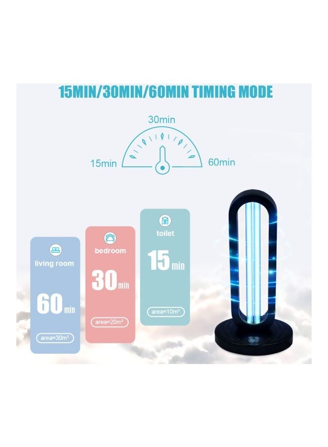 NIBEMINENT UVC Lamp With Remote Controller Black  - Image 3