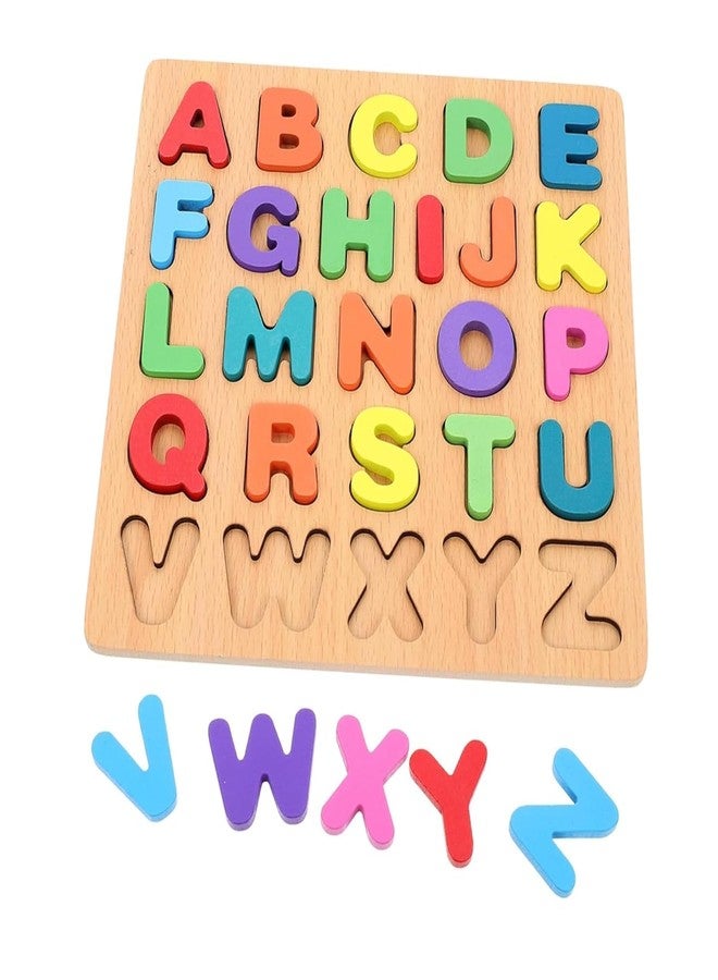 TS WITH TECHSUN Wooden Puzzles for Toddlers for Kids Preschool Learning Toys, Montessori Toddler Puzzles, Alphabet, Number, Shape for Kids 2-4 Years Old (Alphabet Puzzle) - Image 1