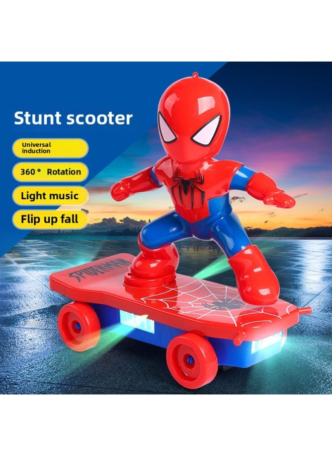 Generic Spider Tumble Man Stunt Car Children's Toy Car Boy Baby Kids Electric Spider Scooter Man TikTok-Color:Spider Stunt Car (with Ordinary Battery)  - Image 2