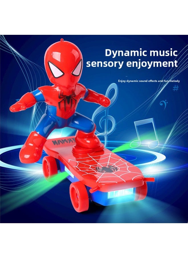 Generic Spider Tumble Man Stunt Car Children's Toy Car Boy Baby Kids Electric Spider Scooter Man TikTok-Color:Spider Stunt Car (with Ordinary Battery)  - Image 4