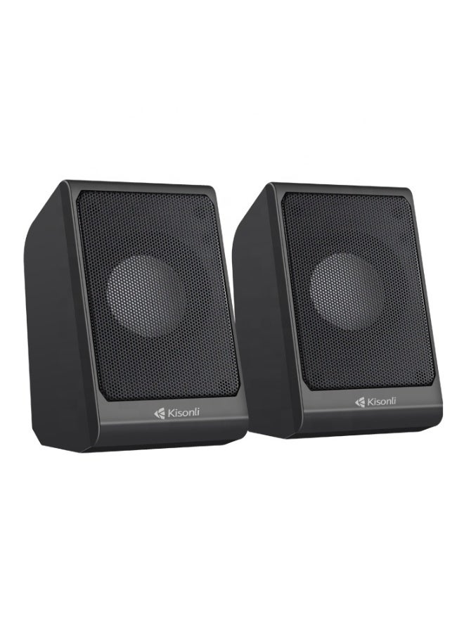 Kisonli Best-selling 2025 Kisonli KS-12 Mini 2.0 Speaker PC Accessories Game AUX Desktop Portable USB Speaker for PC Computer - Image 2