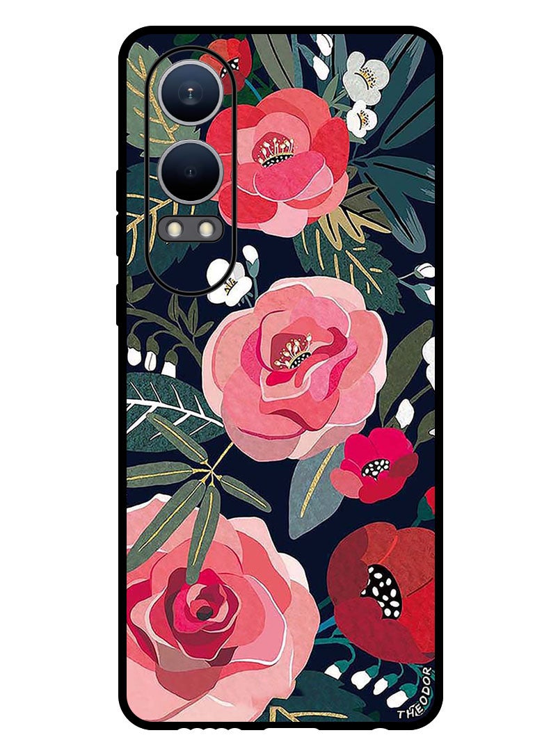 Theodor Protective Case Anti Scratch Shock Proof Bumper Cover For OnePlus Nord CE4 Lite Flowers and leaves - Image 1