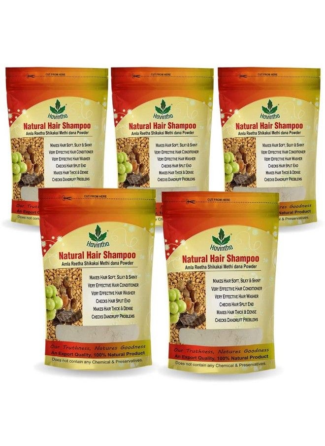 Havintha - Natural Hair Shampoo With Amla Reetha Shikakai And Methidana Powder 227 Grams (Pack Of 5) - Image 1