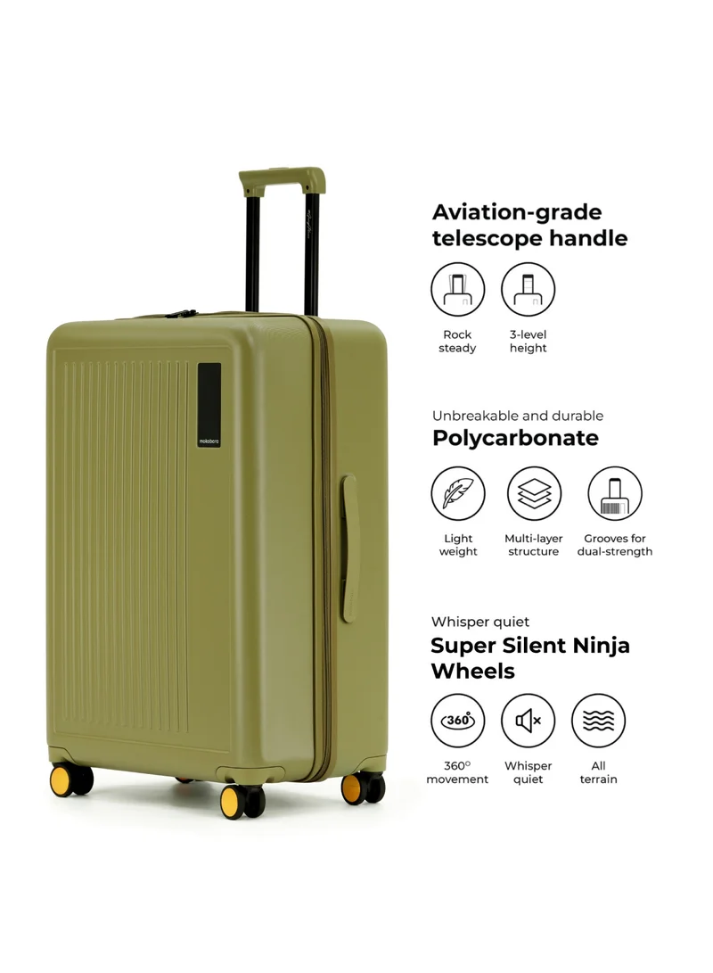 Mokobara The Transit Check-In Large Luggage - Polycarbonate Material | So Matcha, Green