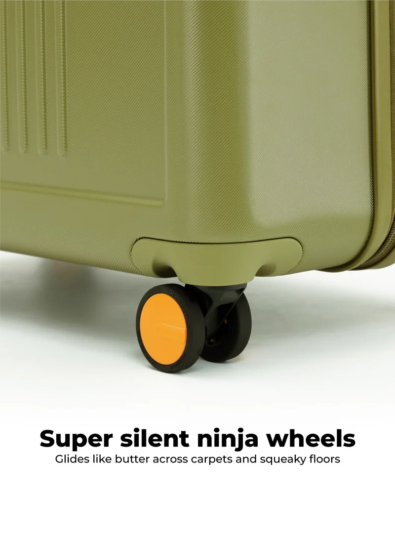 Mokobara The Transit Check-In Large Luggage - Polycarbonate Material | So Matcha, Green