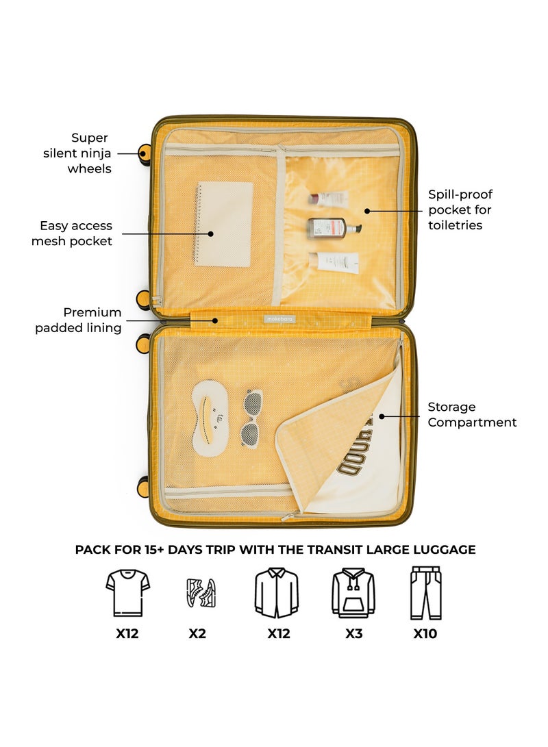 Mokobara The Transit Check-In Large Luggage - Polycarbonate Material | So Matcha, Green - Image 3