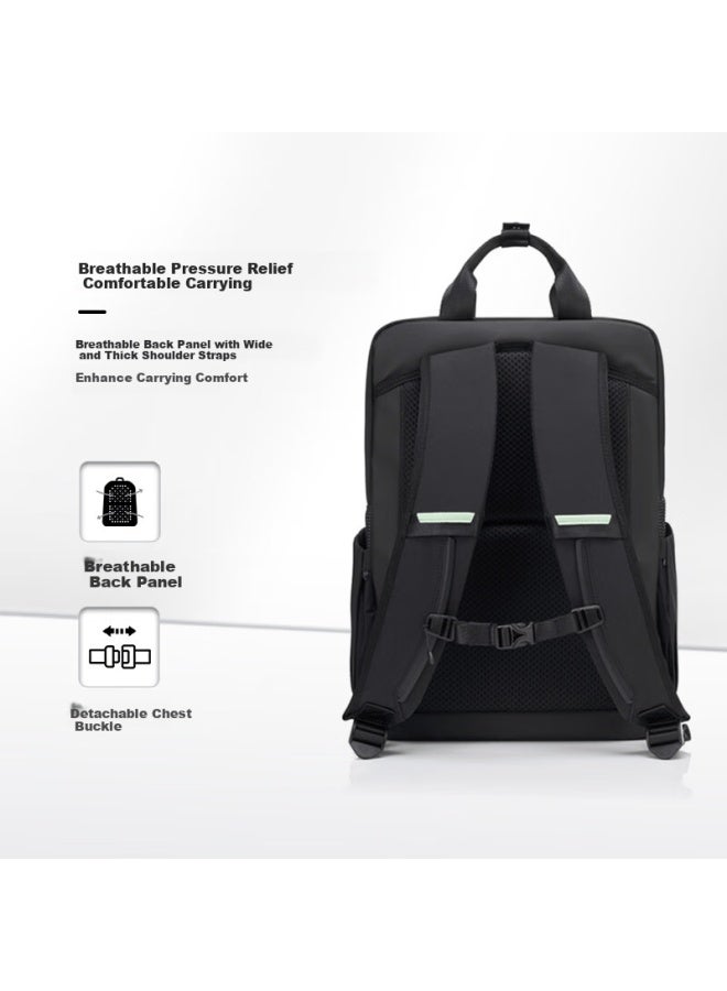Samsonite Men's Backpack, 14-inch Laptop Bag, Daily Commute Backpack, Lightweight Casual Bag, Nx6 Black Small Size - Image 2