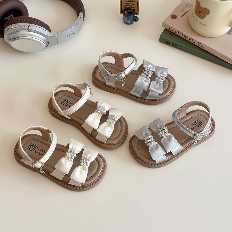 Girls Sandals Children'S Shoes 2025 Children'S Bow Little Girls Baby Princess Shoes Dropshipping - Image 3