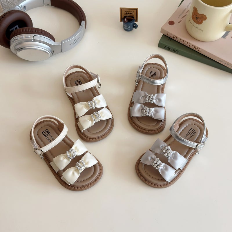 Girls Sandals Children'S Shoes 2025 Children'S Bow Little Girls Baby Princess Shoes Dropshipping - Image 2