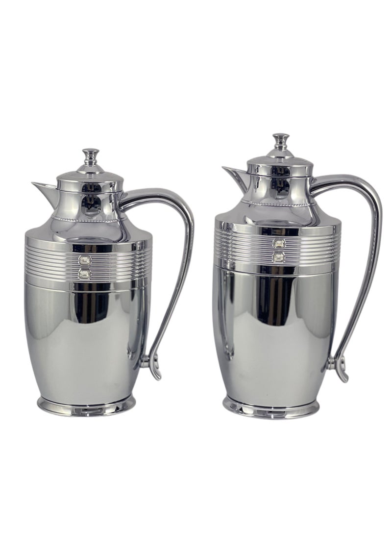 Home Maker Flask 0.75L/1L 2-Piece Set - Stainless Steel Silver - Image 3