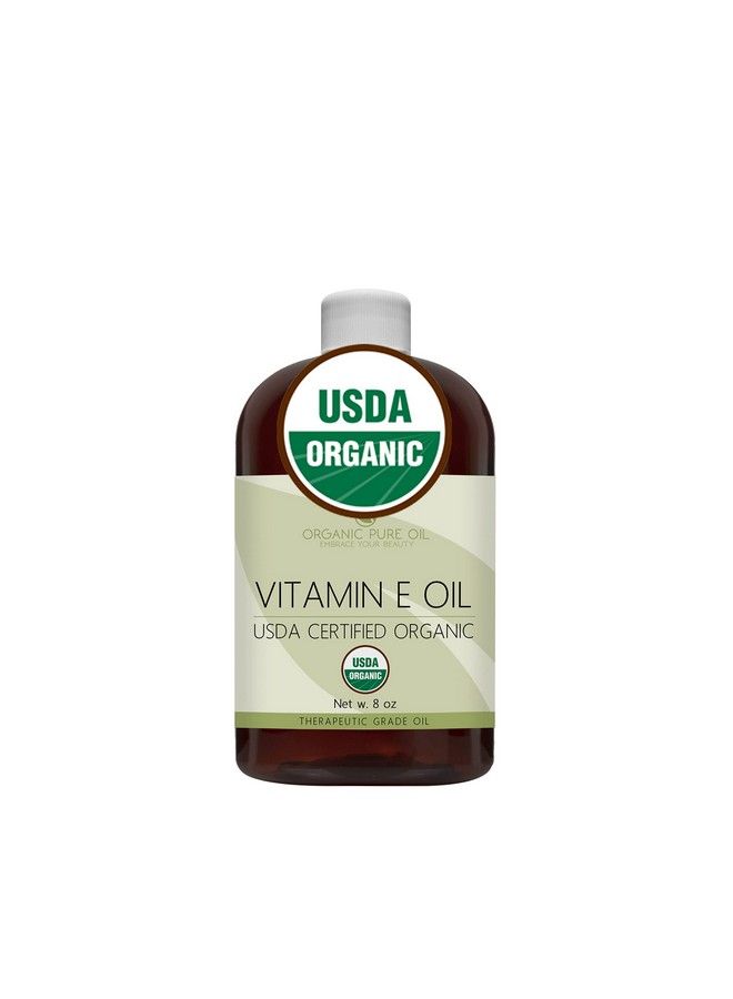 OPO Vitamin E Oil Organic Usda Certified Organic 43000 Iu 100% Natural Vegan Crueltyfree Bulk Extra Strength For Face Skin Hair Body Eyelashes Locs Nails Antioxidant Moisturizer Diy Cream Lotion (8 Oz.) - Image 1