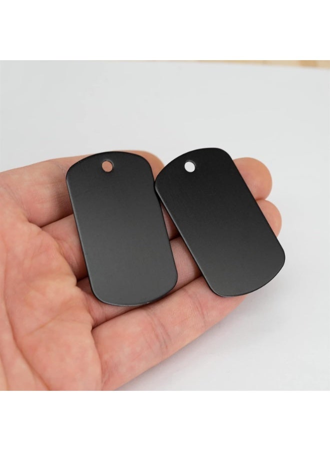 مجموعة من 25 بطاقة فارغة من الألومنيوم لختم البطاقات، بطاقات فارغة من الألومنيوم المؤكسد لختم البطاقات (اللون: أسود) - Image 2