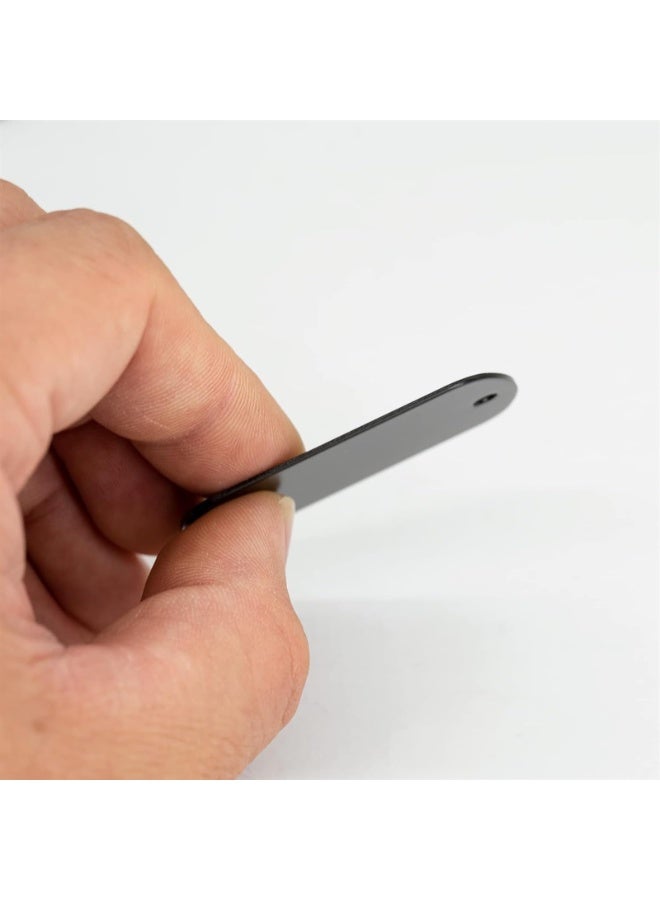 مجموعة من 25 بطاقة فارغة من الألومنيوم لختم البطاقات، بطاقات فارغة من الألومنيوم المؤكسد لختم البطاقات (اللون: أسود) - Image 3