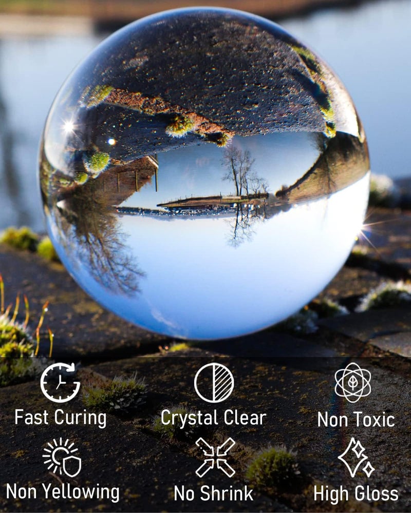 Nicpro نيك برو راتنج UV 200 جرام، 2 قطع لاصق UV شفاف صلب، لزوجة عالية ووقت تجفيف سريع، مجموعة راتنجات إبوكسي UV لصنع المجوهرات، الحرف اليدوية، التشكيل، الطلاء والصب - Image 2